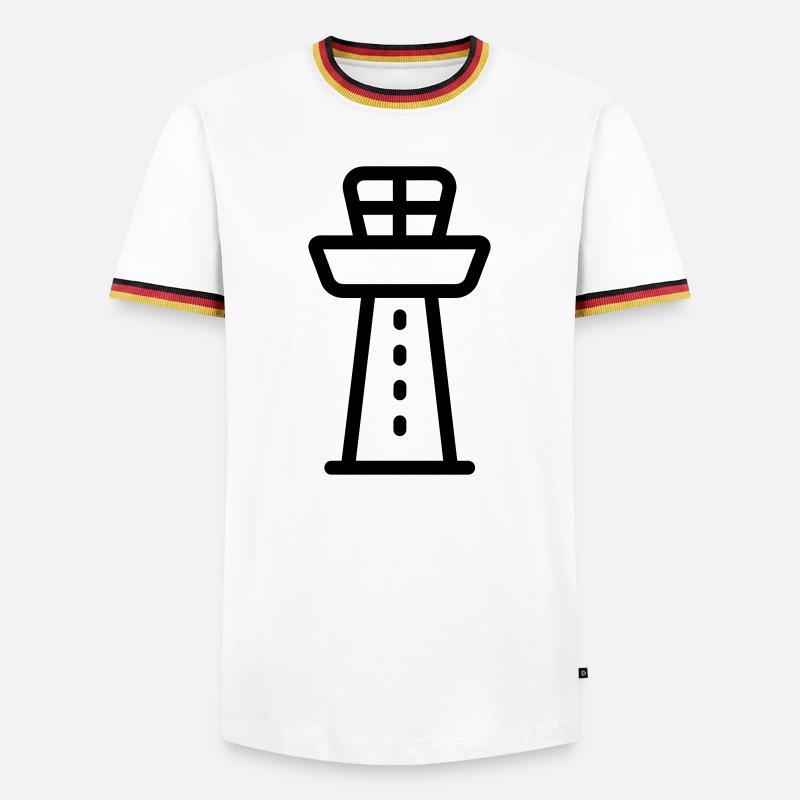 Control Tower - Men's Ringer Shirt - white/tricolour