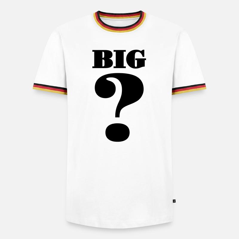 Big question mark - Men's Ringer Shirt - white/tricolour