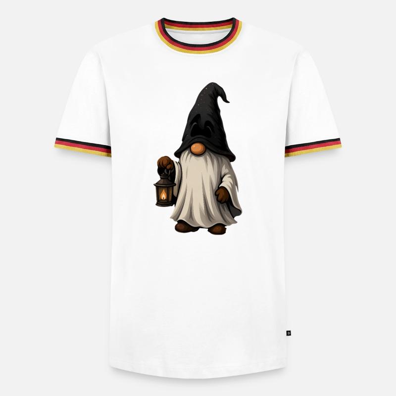 Fairytale wizard with lantern - Men's Ringer Shirt - white/tricolour