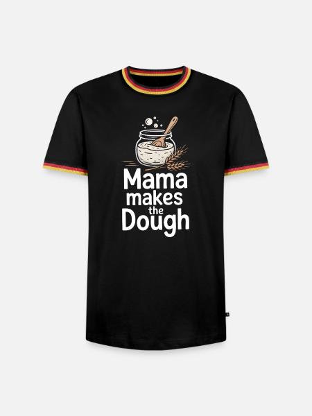 Mama macht den Teig - Männer Kontrast-T-Shirt - Schwarz/Dreifarbig