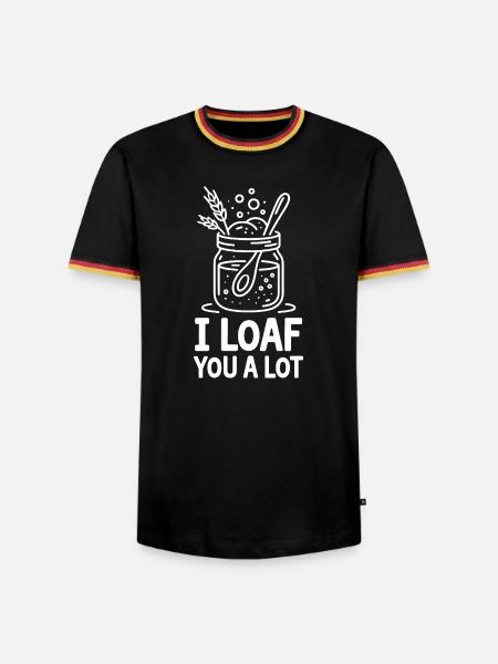 I Loaf You A Lot - Männer Kontrast-T-Shirt - Schwarz/Dreifarbig
