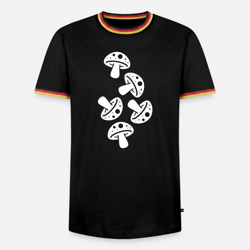 Mushrooms Mushroom Toadstool - Men's Ringer Shirt - black/tricolour