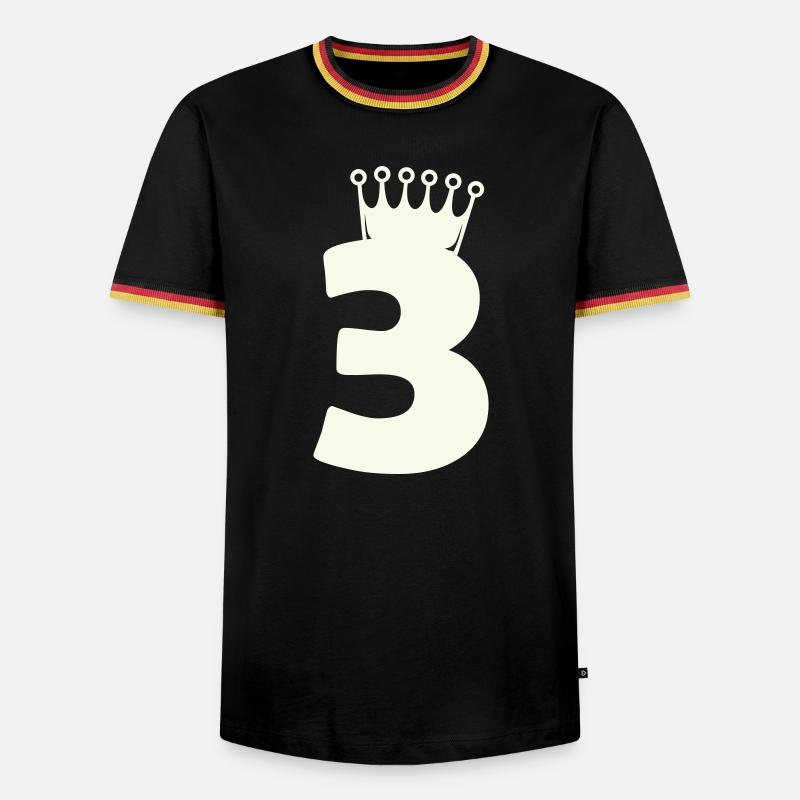 3_krone - Men's Ringer Shirt - black/tricolour