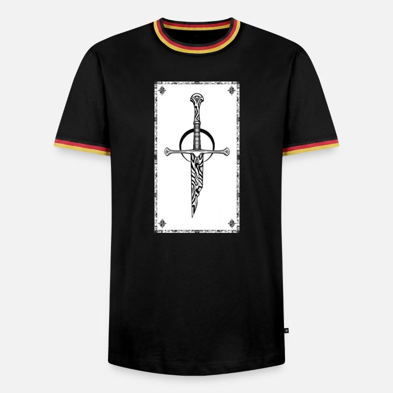 Gothic Zebra Sword - Men's Ringer Shirt - black/tricolour