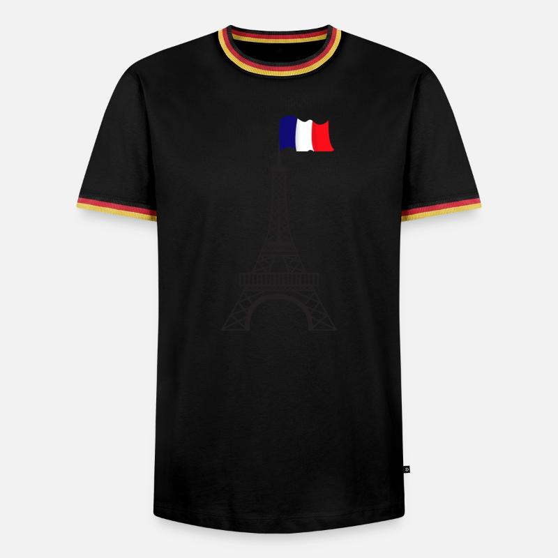 Eiffel Tower - Men's Ringer Shirt - black/tricolour