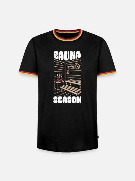 Sauna Season - Sauna - Saying - Men's Ringer Shirt - black/tricolour