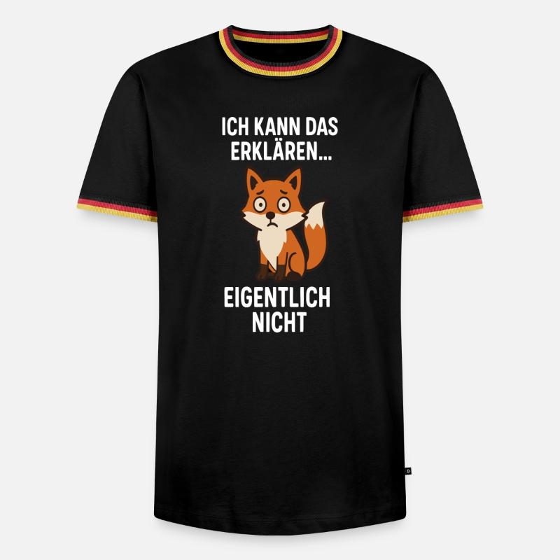 Fuchswitz: Explain? Actually, no - Men's Ringer Shirt - black/tricolour