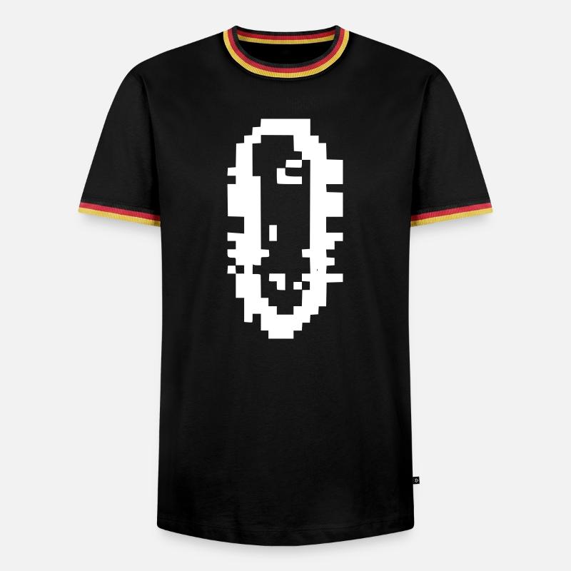 Bacteria Pixel Art Germ - Men's Ringer Shirt - black/tricolour