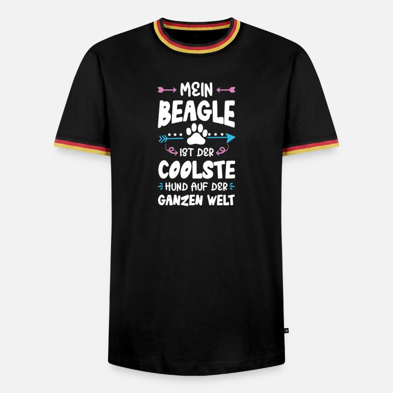 beagle hund spruch - Männer Kontrast-T-Shirt - Schwarz/Dreifarbig