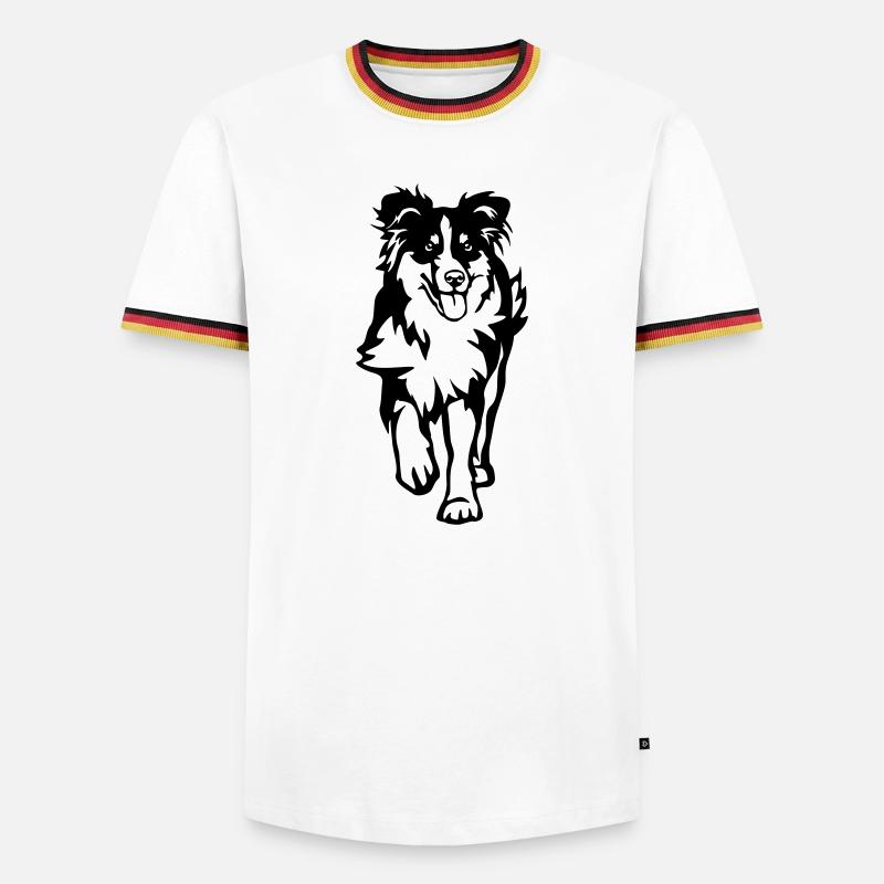 Australian Shepherd - Men's Ringer Shirt - white/tricolour