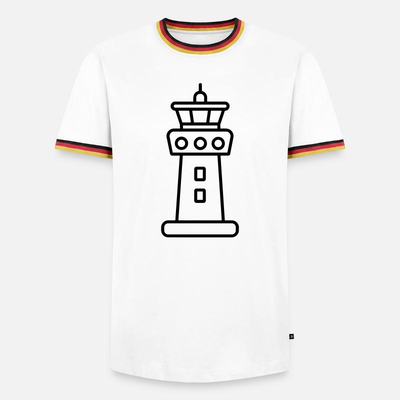 Control Tower - Men's Ringer Shirt - white/tricolour