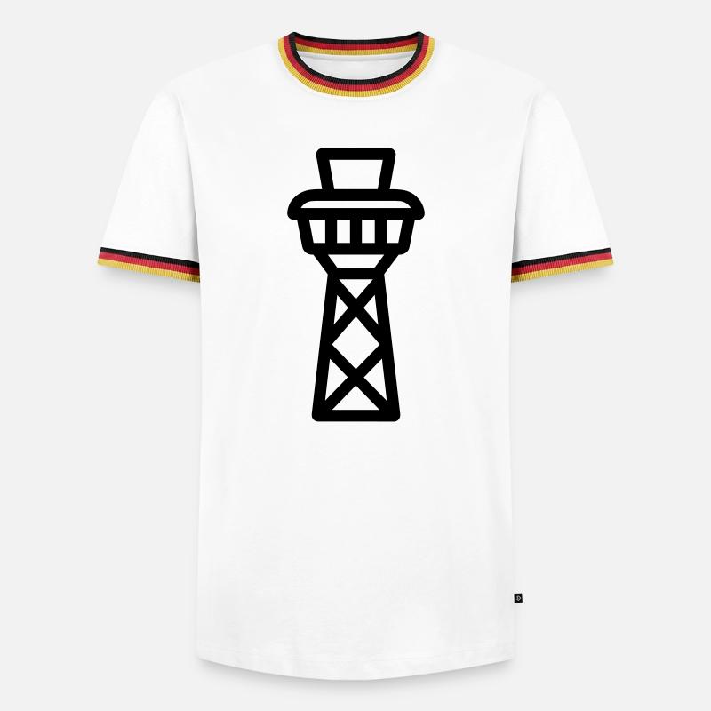 Control Tower - Men's Ringer Shirt - white/tricolour