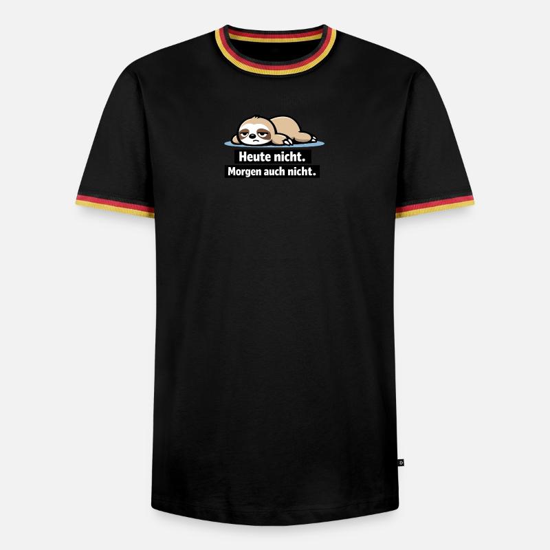Lazy Sloth: Not Today - Men's Ringer Shirt - white/tricolour