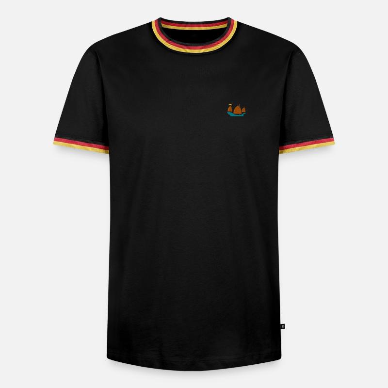 Sailing ship - Men's Ringer Shirt - black/tricolour