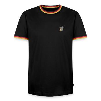 Asian foodbox - Men's Ringer Shirt - black/tricolour - Front - AI Model Male 178 light (178cm) & AI Model Male 185 light (185cm)