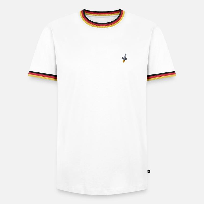 Space shuttle - Men's Ringer Shirt - white/tricolour