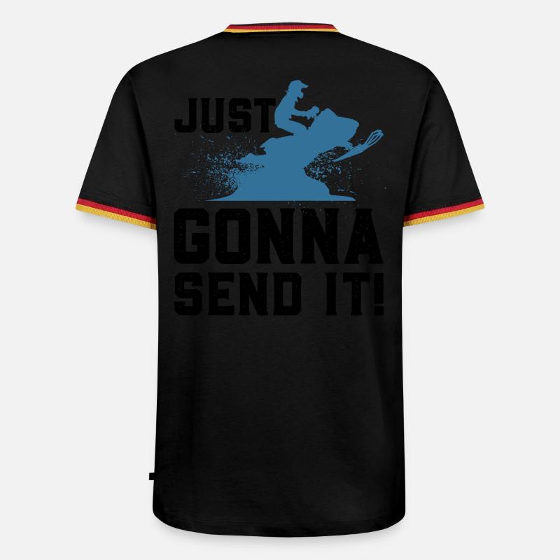 Snowmobiling Snowmobile - Men's Ringer Shirt - black/tricolour