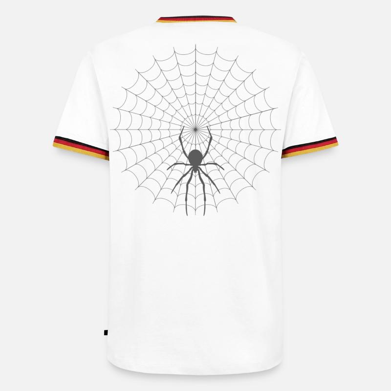 Spider Web Silhouette - Men's Ringer Shirt - white/tricolour