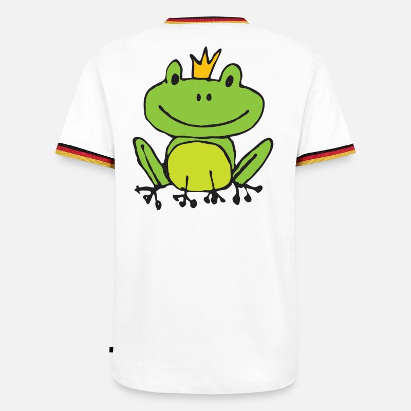 Frosch oder Prinz? - Männer Kontrast-T-Shirt - Weiß/Dreifarbig