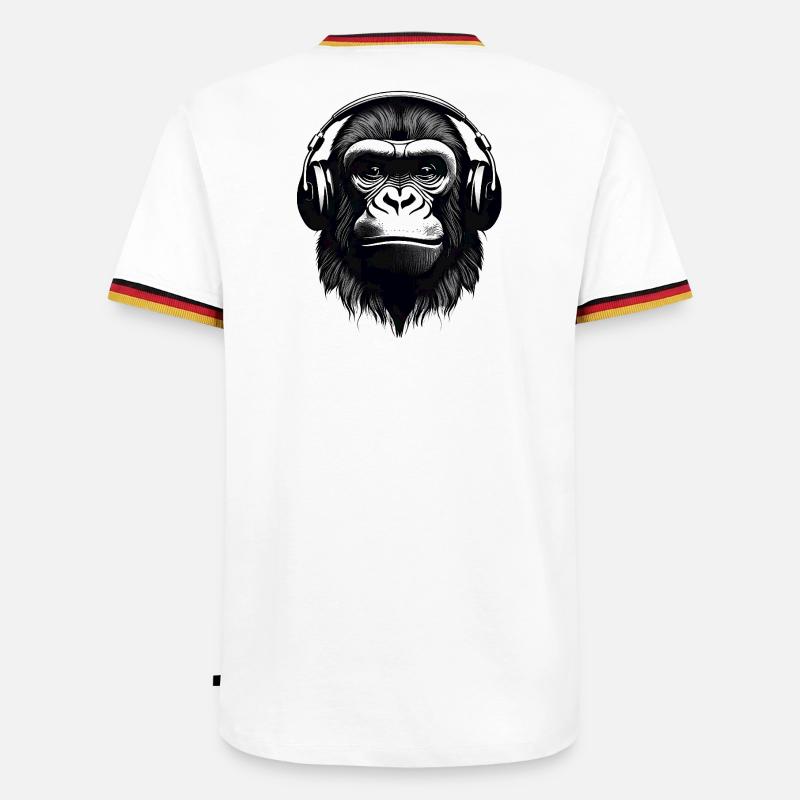 gorilla, primate, monkey - Men's Ringer Shirt - white/tricolour