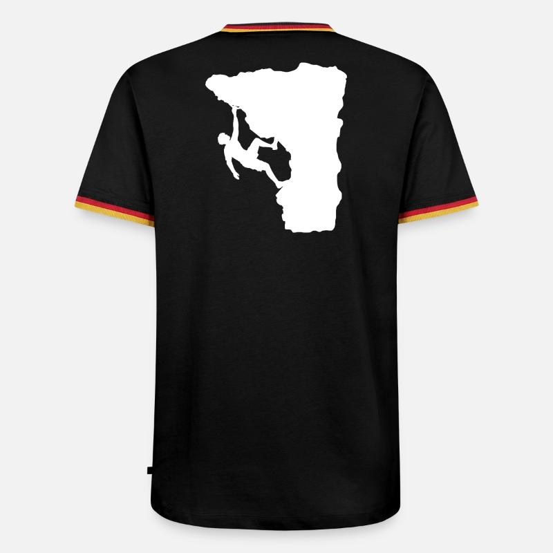 Climber on the ledge - Men's Ringer Shirt - black/tricolour