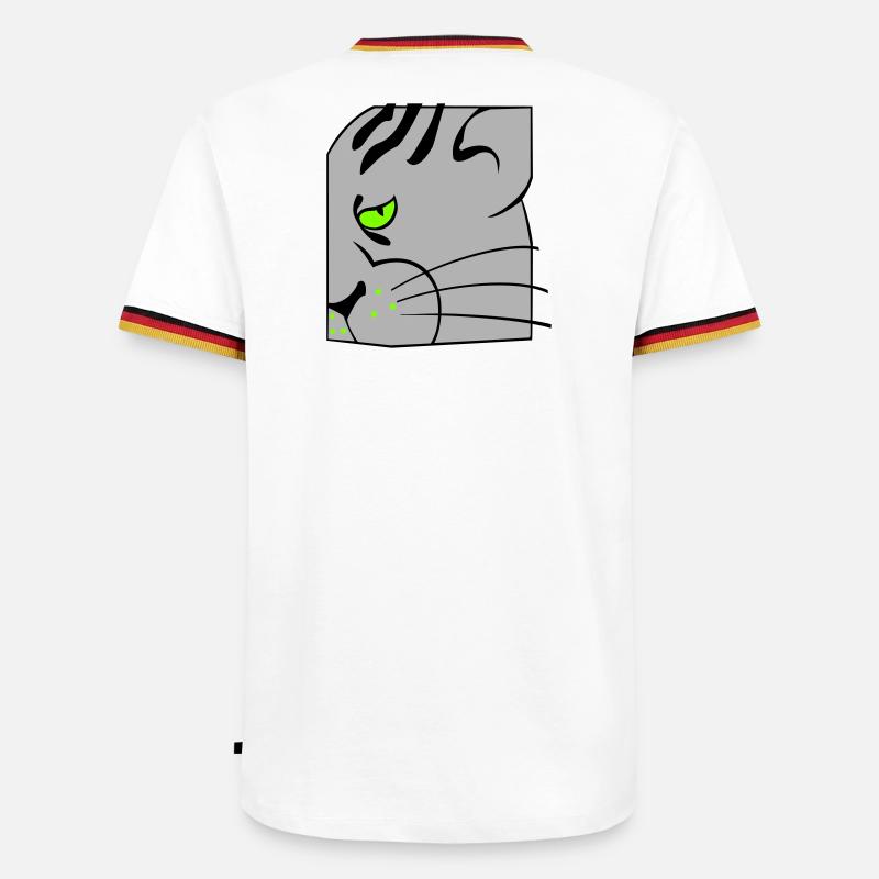 Cat - Men's Ringer Shirt - white/tricolour