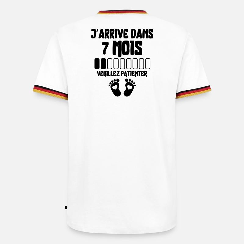 Werdender Vater, werdende Mutter, Schwangerschaft - Männer Kontrast-T-Shirt - Weiß/Dreifarbig