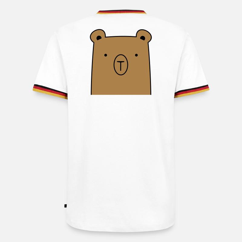 Bär Bärchen Knuddelbär Geschenkidee - Männer Kontrast-T-Shirt - Weiß/Dreifarbig