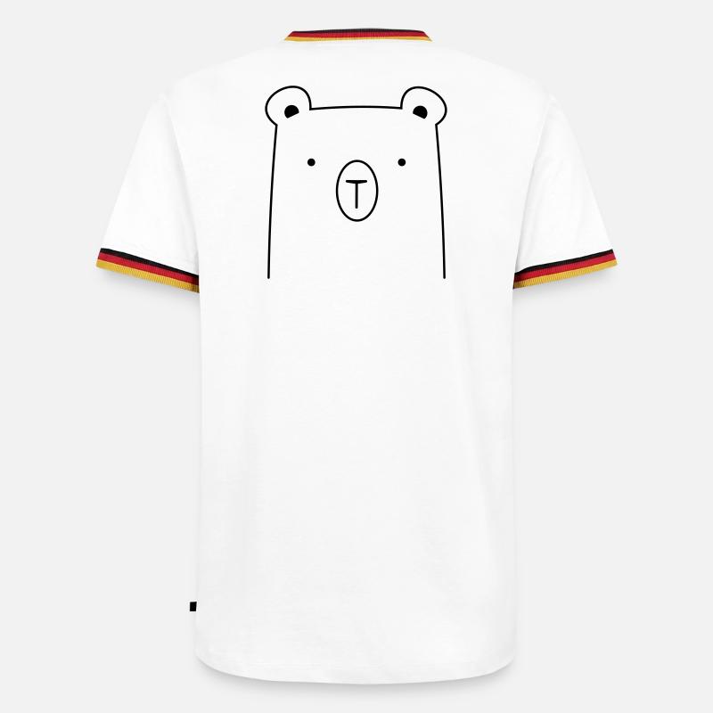 Bär Bärchen Knuddelbär Geschenkidee - Männer Kontrast-T-Shirt - Weiß/Dreifarbig