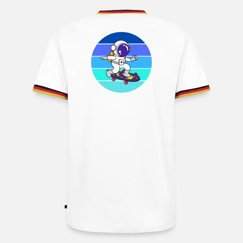 Spaceman, astronaut, rocket - Men's Ringer Shirt - white/tricolour