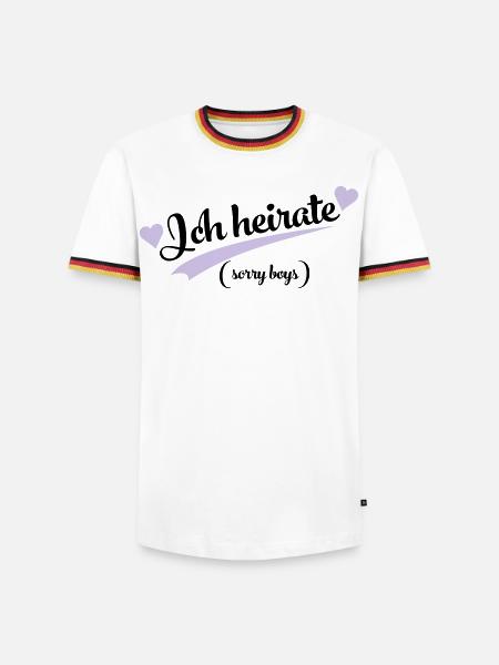 lustiger spruch - Männer Kontrast-T-Shirt - Weiß/Dreifarbig