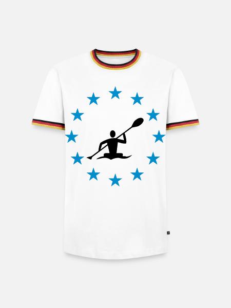 Canoeing in the star circle - Men's Ringer Shirt - white/tricolour