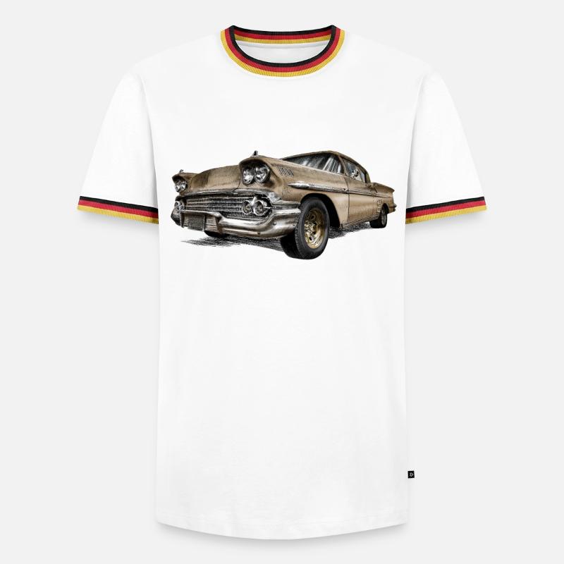 Oldtimer - Men's Ringer Shirt - white/tricolour