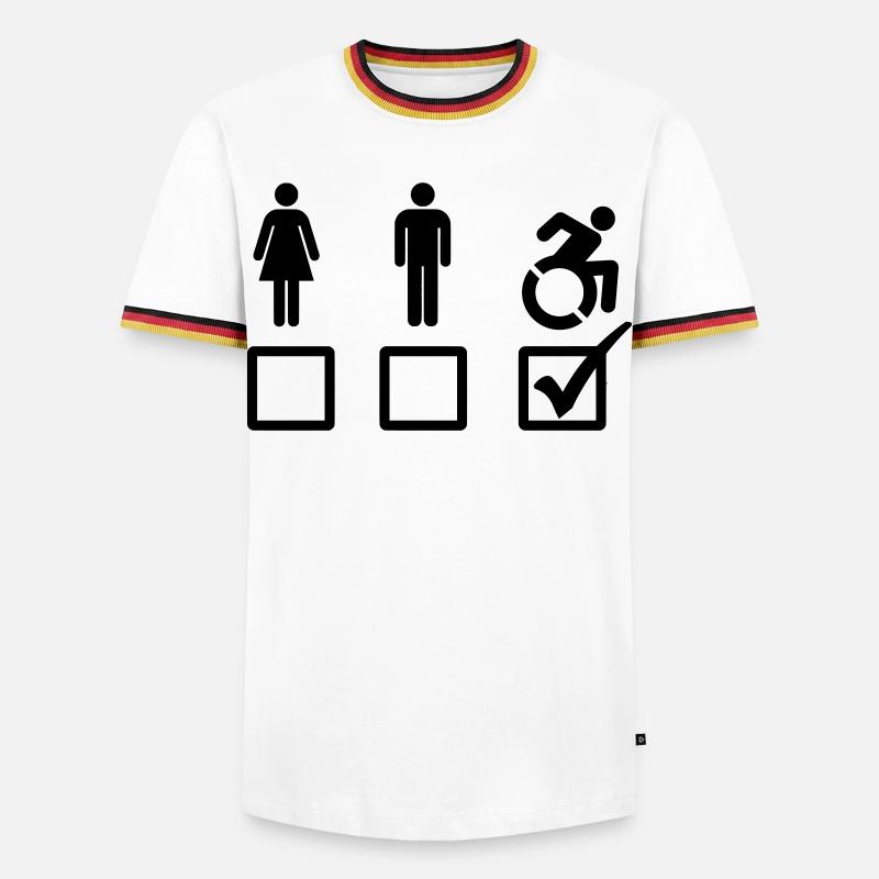 Rollstuhlfahrer ist geeignet # - Männer Kontrast-T-Shirt - Weiß/Dreifarbig