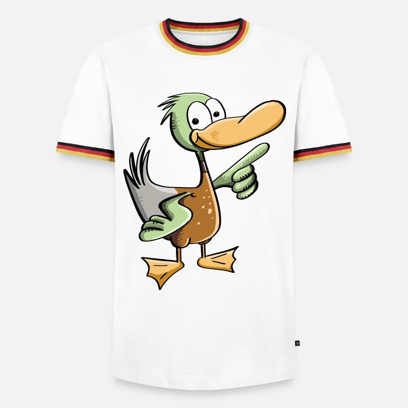 Funny - duck comic - Men's Ringer Shirt - white/tricolour