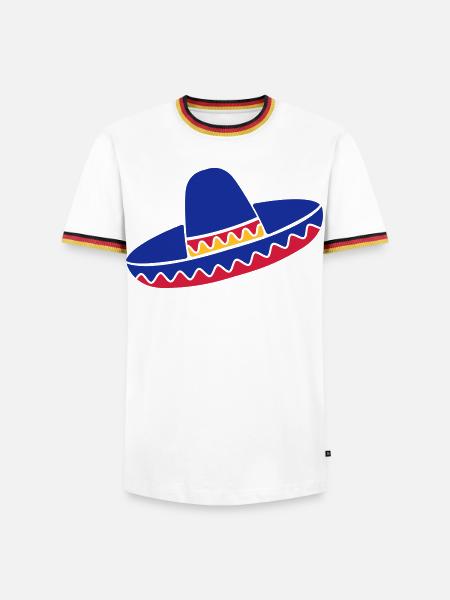 Sombrero Azul de Fiesta - Men's Ringer Shirt - white/tricolour
