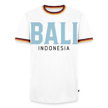 Bali - T-shirt contrasté Homme - blanc/tricolore - Devant - AI Model Female 172 light (172cm) & AI Model Male 185 light (185cm)