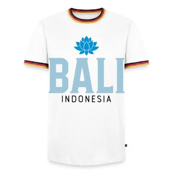 Bali - T-shirt contrasté Homme - blanc/tricolore - Devant - AI Model Female 172 light (172cm) & AI Model Male 185 light (185cm)