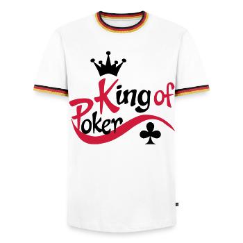 poker - T-shirt contrasté Homme - blanc/tricolore - Devant - AI Model Female 172 light (172cm) & AI Model Male 185 light (185cm)
