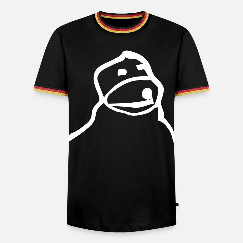 flat eric - design - Men's Ringer Shirt - black/tricolour