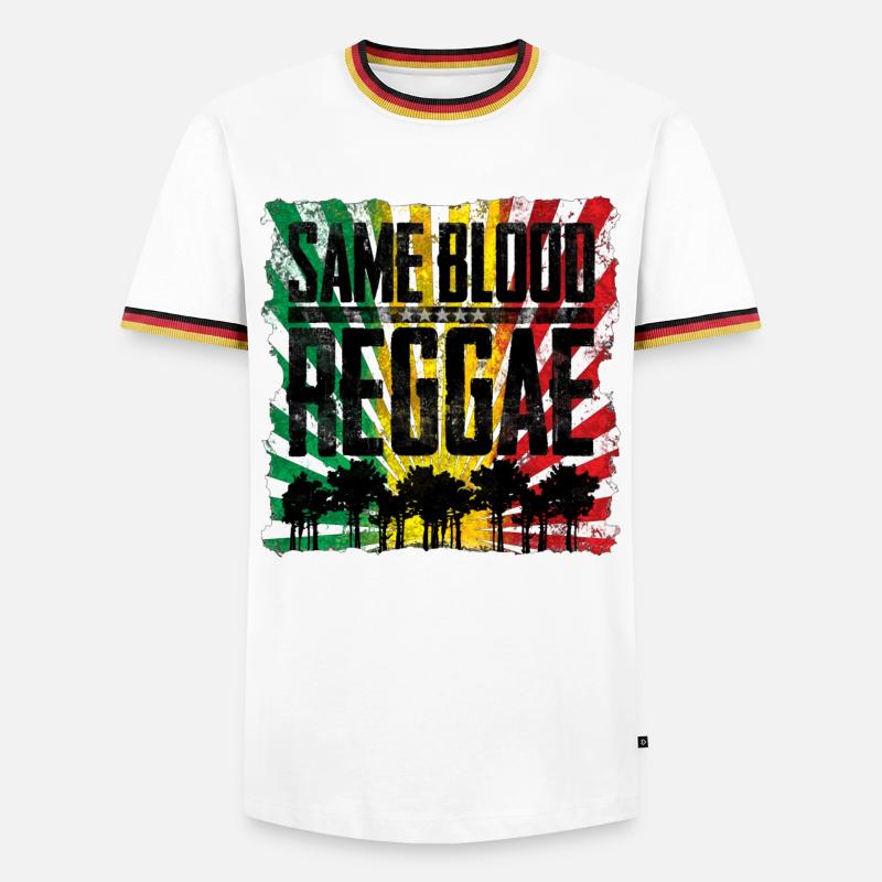 Same Blood, Different Roots Design - Männer Kontrast-T-Shirt - Weiß/Dreifarbig