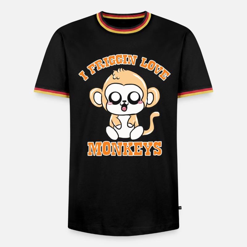monkey - Men's Ringer Shirt - black/tricolour