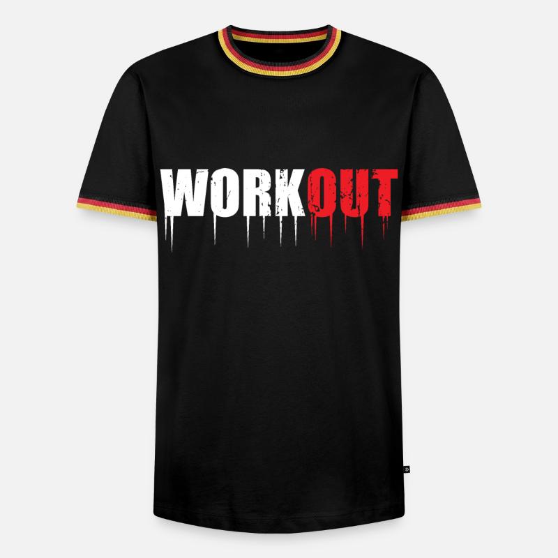 workout - Men's Ringer Shirt - black/tricolour