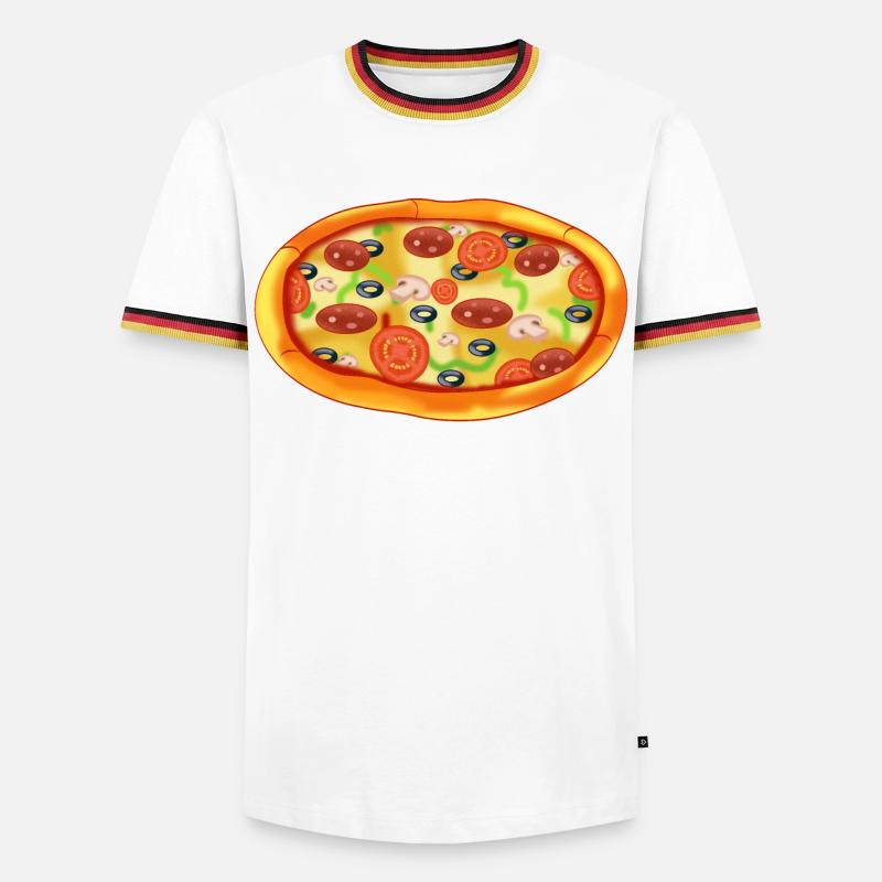 Pizza - Men's Ringer Shirt - white/tricolour