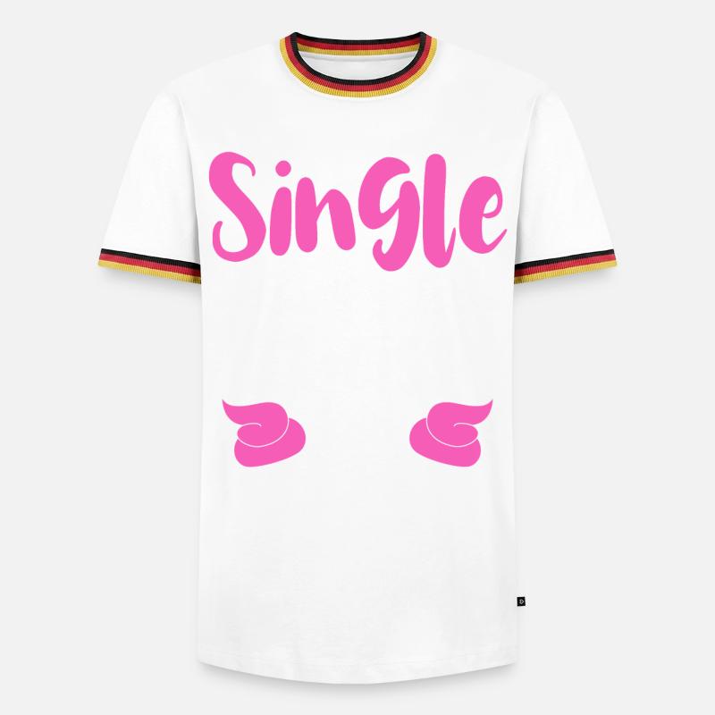 Single weil ich scheiße bin - Männer Kontrast-T-Shirt - Weiß/Dreifarbig