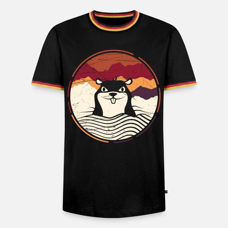 mole - Men's Ringer Shirt - black/tricolour