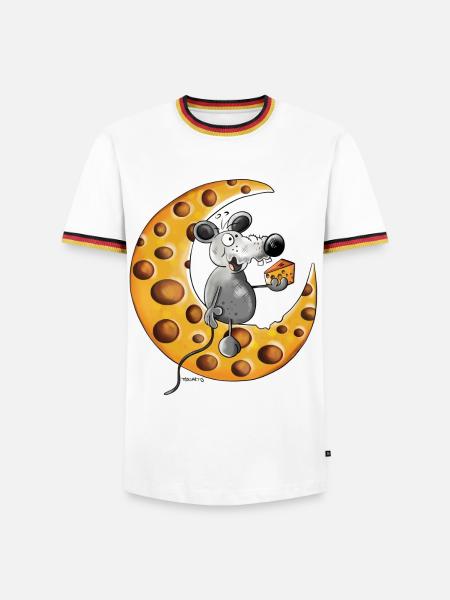 The Mouse Love Cheese - Men's Ringer Shirt - white/tricolour