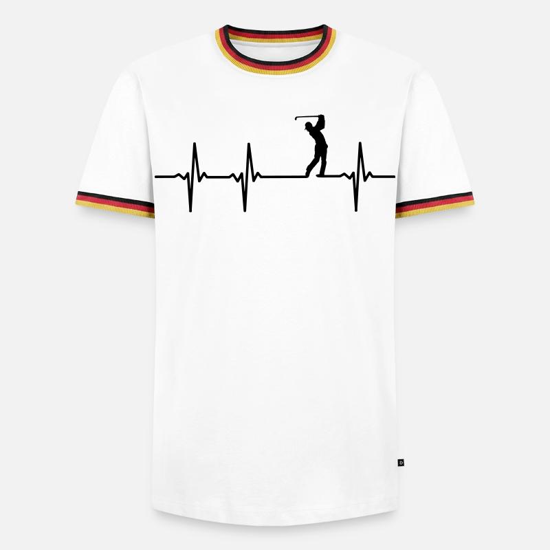Golfer Puls - Männer Kontrast-T-Shirt - Weiß/Dreifarbig