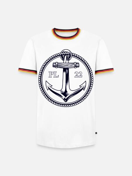 PL22 Marine Anchor - Men's Ringer Shirt - white/tricolour