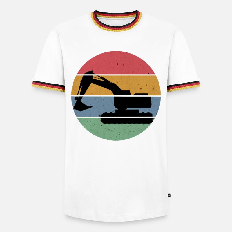 excavator - Men's Ringer Shirt - white/tricolour